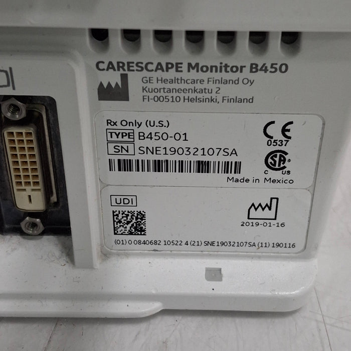GE Healthcare GE Healthcare Carescape B450 Critical Care Patient Monitor Patient Monitors reLink Medical