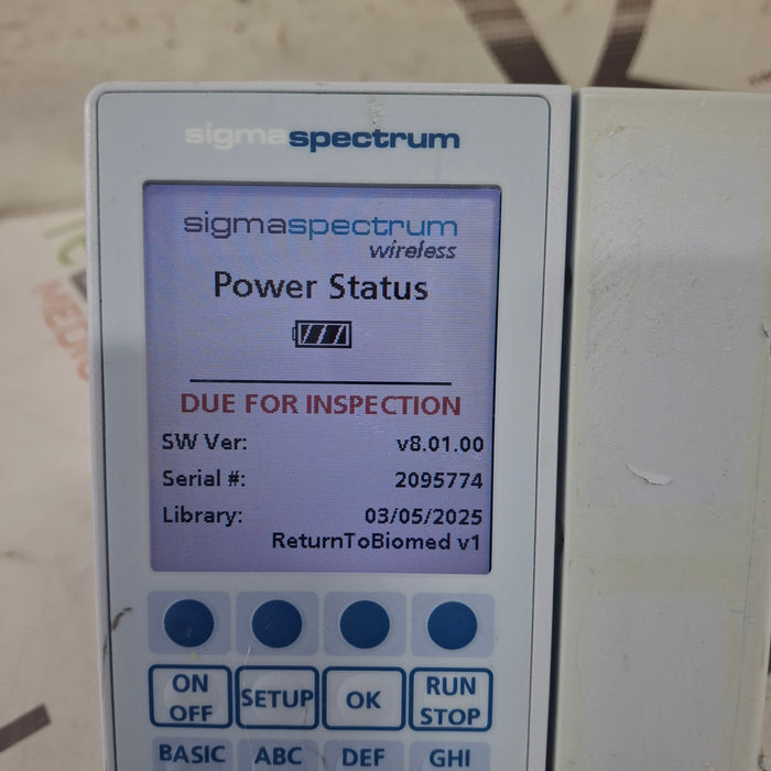 Baxter Baxter Sigma Spectrum 8.01.00 w/o Battery Infusion Pump Infusion Pump reLink Medical