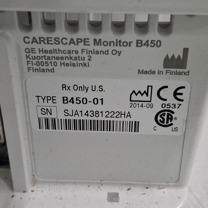 GE Healthcare GE Healthcare Carescape B450 Critical Care Patient Monitor Patient Monitors reLink Medical