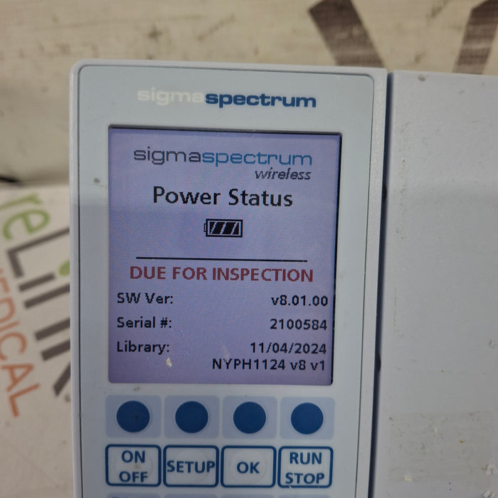 Baxter Baxter Sigma Spectrum 8.01.00 w/o Battery Infusion Pump Infusion Pump reLink Medical
