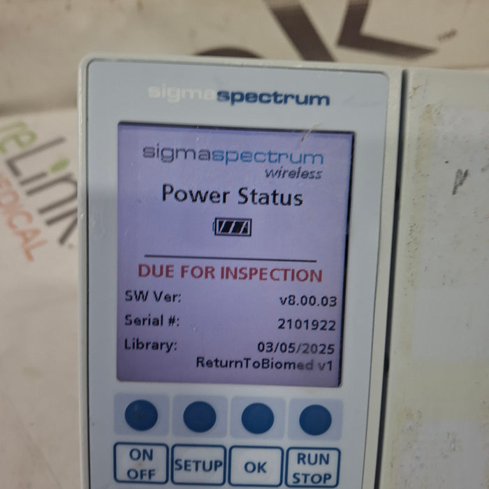 Baxter Baxter Sigma Spectrum 8.00.03 w/o Battery Infusion Pump Infusion Pump reLink Medical