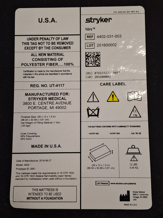 Stryker Stryker Nara Baby Bassinet Medical Furniture reLink Medical