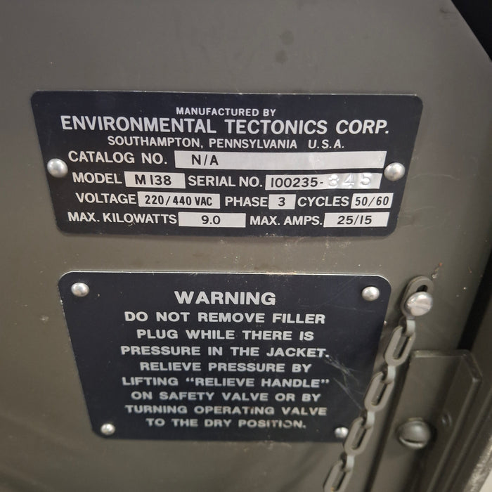 Environmental Tectonics Corp. Environmental Tectonics Corp. M-138 Big Bertha Surgical Field Sterilizer Sterilizers & Autoclaves reLink Medical