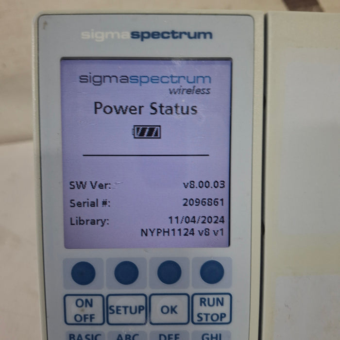 Baxter Sigma Spectrum 8.00.03 w/o Battery Infusion Pump