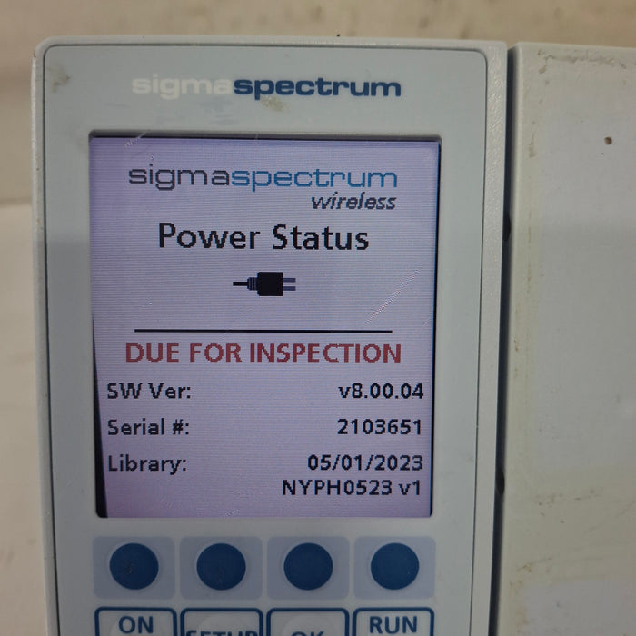 Baxter Sigma Spectrum 8.00.04 w/o Battery Infusion Pump