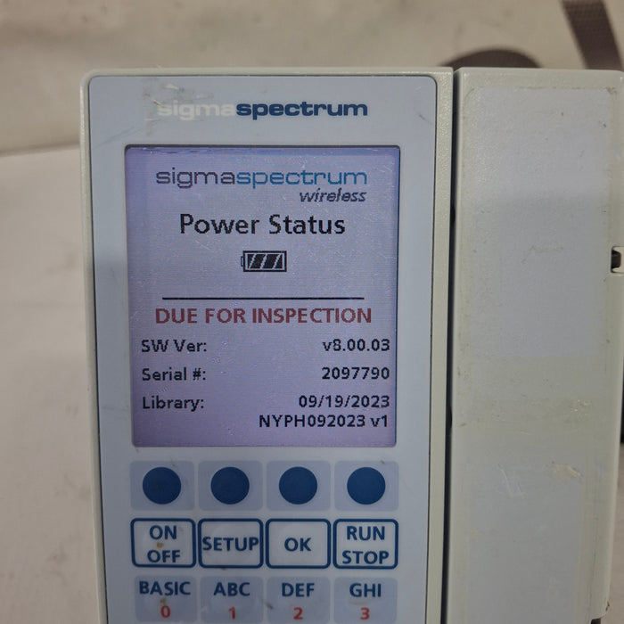 Baxter Sigma Spectrum 8.00.03 w/o Battery Infusion Pump