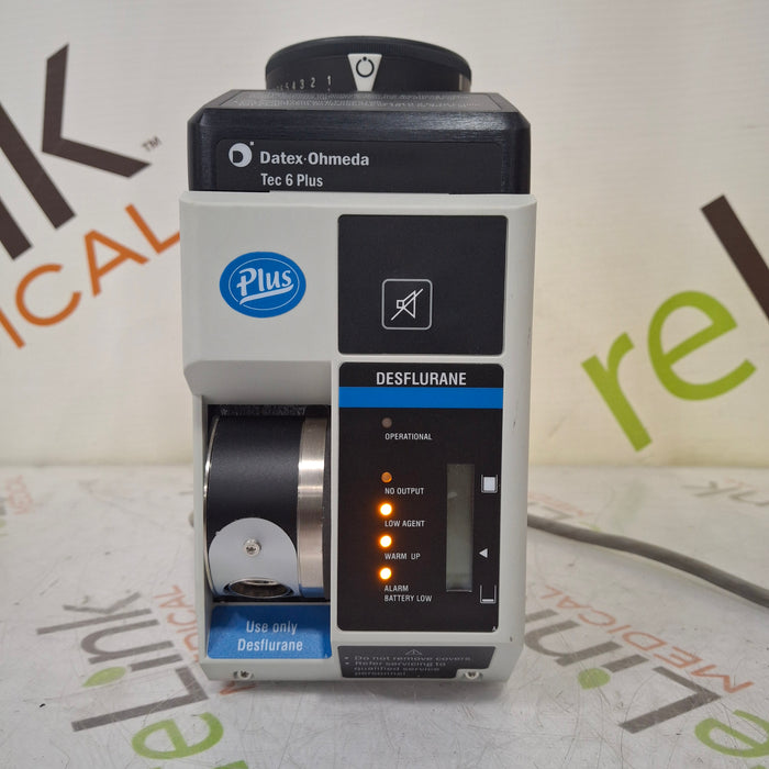Datex-Ohmeda Datex-Ohmeda Tec 6 Plus Desflurane Vaporizer Anesthesia reLink Medical