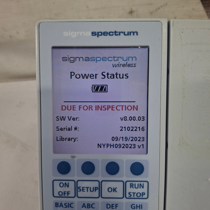 Baxter Sigma Spectrum 8.00.03 w/o Battery Infusion Pump