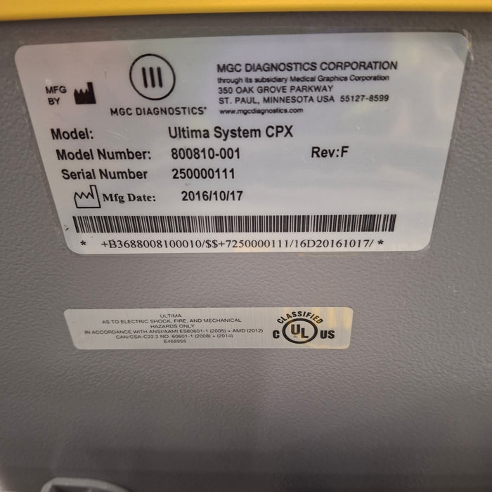 MedGraphics MedGraphics Ultima Series Cardiorespiratory Diagnostic Systems Respiratory reLink Medical