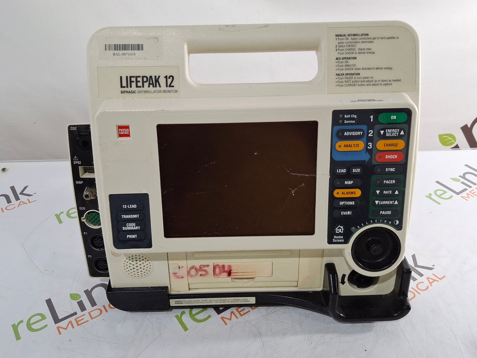 Physio-Control Physio-Control LifePak 12 3-Lead Defibrillator Defibrillators reLink Medical