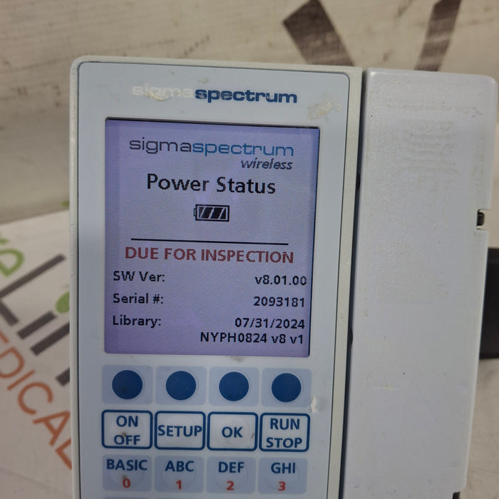 Baxter Baxter Sigma Spectrum 8.01.00 w/o Battery Infusion Pump Infusion Pump reLink Medical