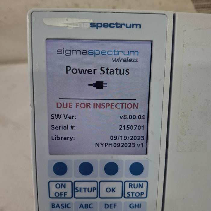 Baxter Sigma Spectrum 8.00.04 w/o Battery Infusion Pump