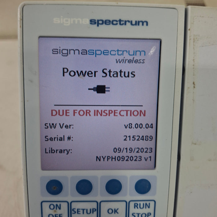 Baxter Sigma Spectrum 8.00.04 w/o Battery Infusion Pump