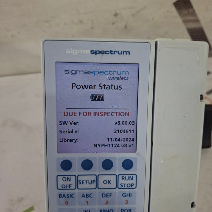 Baxter Sigma Spectrum 8.00.03 w/o Battery Infusion Pump