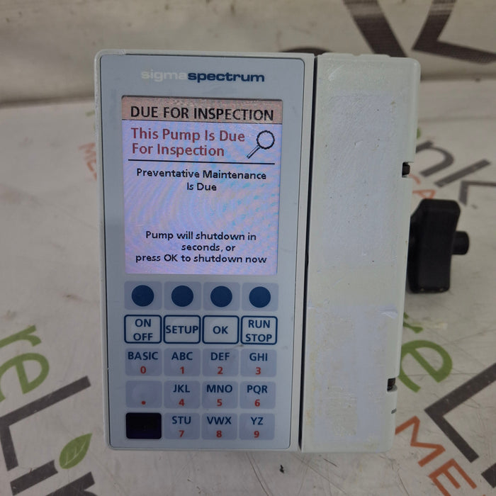 Baxter Sigma Spectrum 8.00.03 w/o Battery Infusion Pump