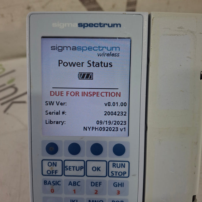 Baxter Baxter Sigma Spectrum 8.01.00 w/o Battery Infusion Pump Infusion Pump reLink Medical
