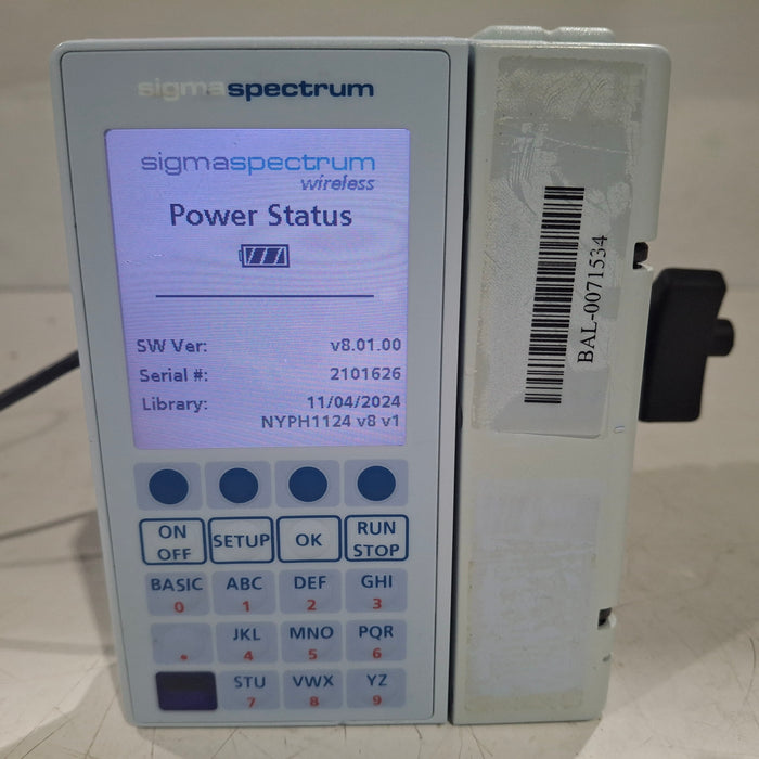 Baxter Baxter Sigma Spectrum 8.01.00 w/o Battery Infusion Pump Infusion Pump reLink Medical