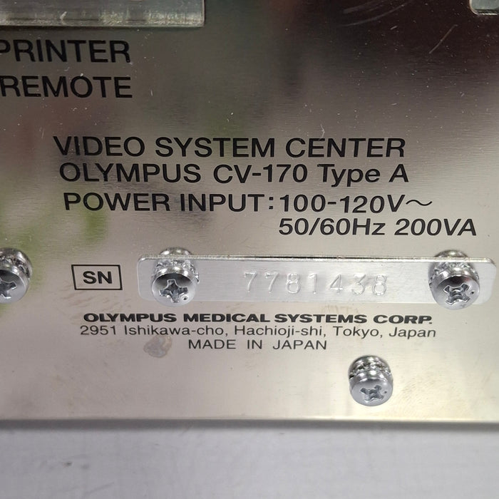 Olympus Olympus CV-170 Video Processor and LED Light Source Flexible Endoscopy reLink Medical