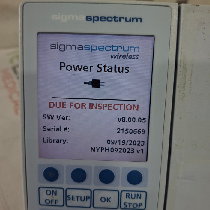 Baxter Sigma Spectrum 8.00.05 w/o Battery Infusion Pump