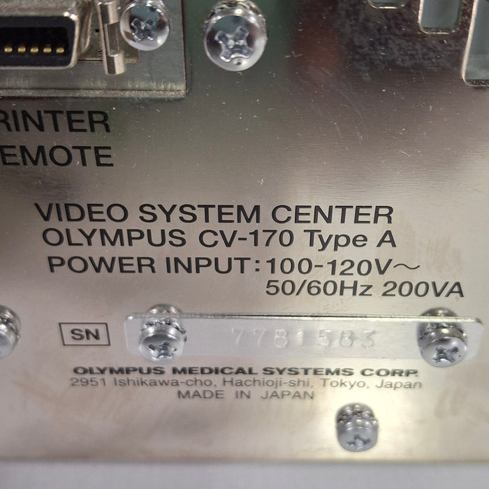 Olympus Olympus CV-170 Video Processor and LED Light Source Flexible Endoscopy reLink Medical