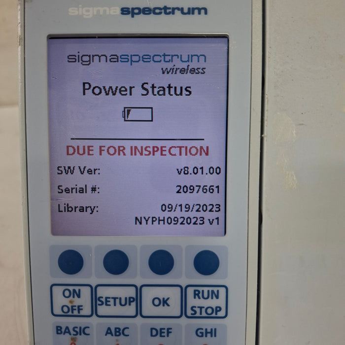 Baxter Baxter Sigma Spectrum 8.01.00 w/o Battery Infusion Pump Infusion Pump reLink Medical