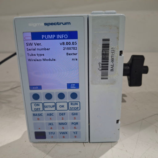 Baxter Baxter Sigma Spectrum 8.00.05 w/o Battery Infusion Pump Infusion Pump reLink Medical