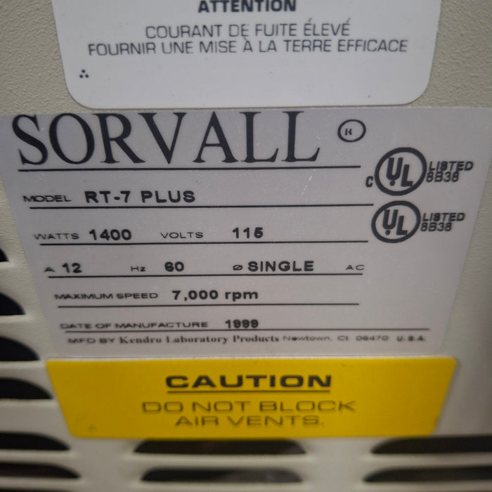 Sorvall Sorvall RT-7 PLUS Refrigerated Centrifuge Centrifuges reLink Medical