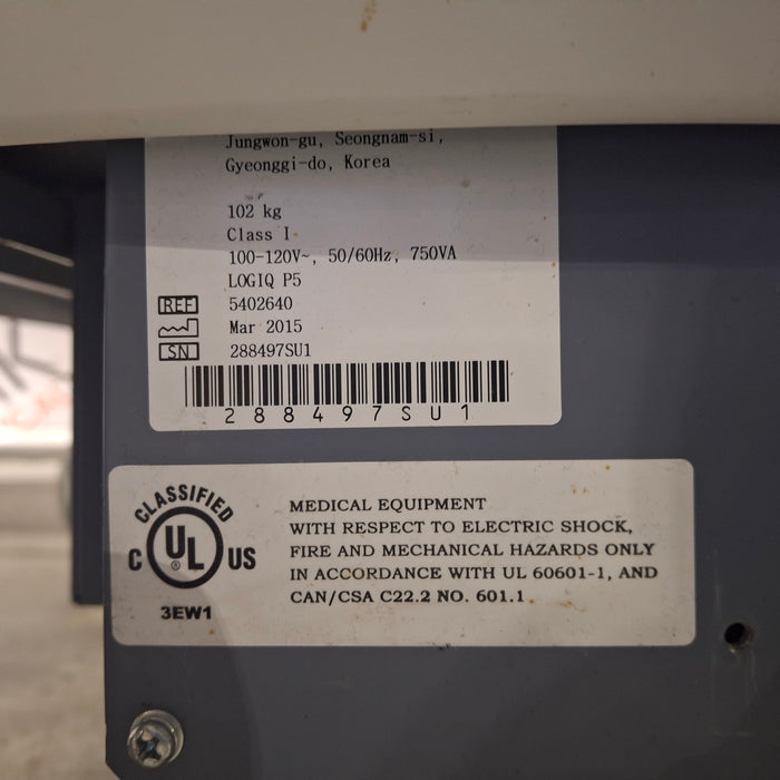 GE Healthcare Logiq P5 Ultrasound