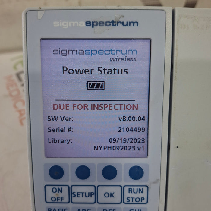 Baxter Sigma Spectrum 8.00.04 w/o Battery Infusion Pump