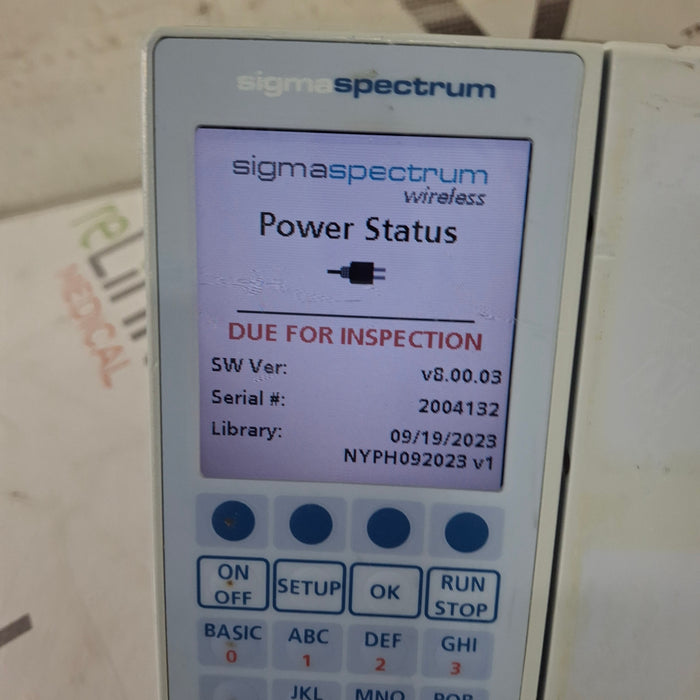Baxter Sigma Spectrum 8.00.03 w/o Battery Infusion Pump