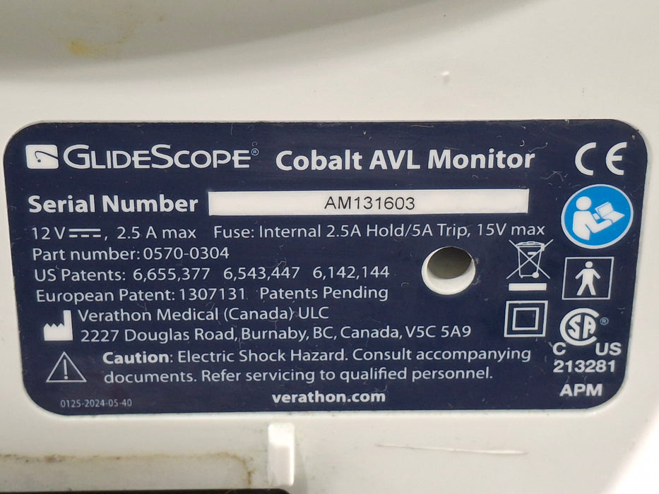 Verathon Medical, Inc Verathon Medical, Inc Glidescope Cobalt AVL Video Laryngoscope Surgical Equipment reLink Medical