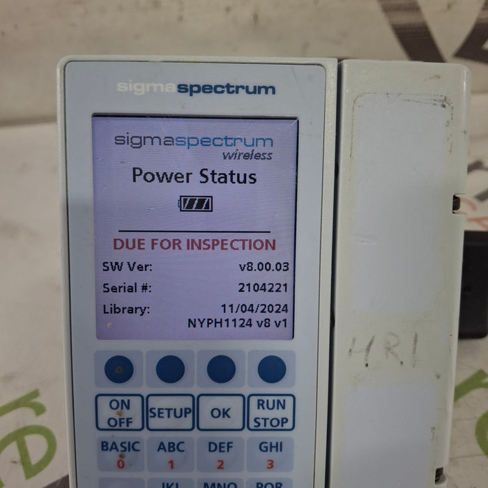 Baxter Sigma Spectrum 8.00.03 w/o Battery Infusion Pump