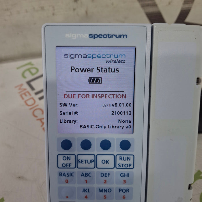 Baxter Baxter Sigma Spectrum 8.01.00 w/o Battery Infusion Pump Infusion Pump reLink Medical