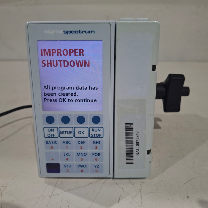 Baxter Baxter Sigma Spectrum 8.00.04 w/o Battery Infusion Pump Infusion Pump reLink Medical