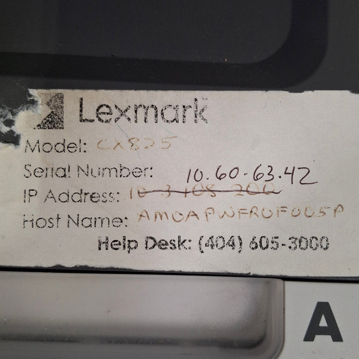 Lexmark CX825 Printer