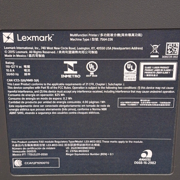 Lexmark CX825 Printer