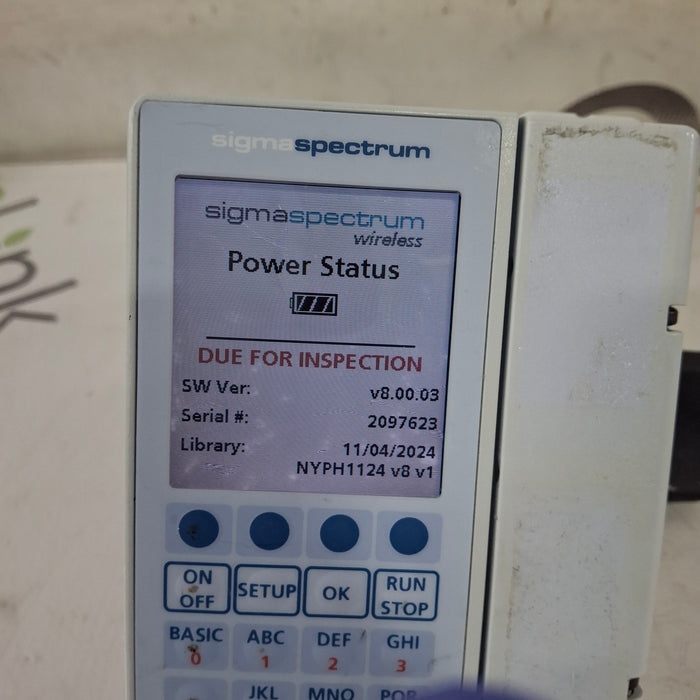 Baxter Sigma Spectrum 8.00.03 w/o Battery Infusion Pump