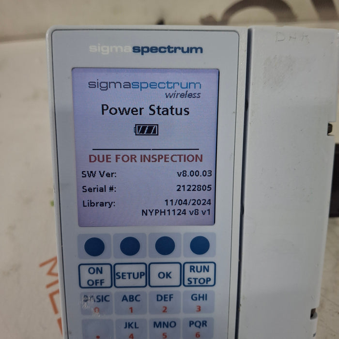 Baxter Sigma Spectrum 8.00.03 w/o Battery Infusion Pump