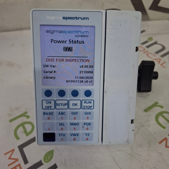 Baxter Sigma Spectrum 8.00.03 w/o Battery Infusion Pump
