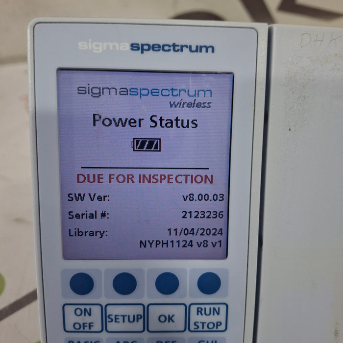 Baxter Sigma Spectrum 8.00.03 w/o Battery Infusion Pump