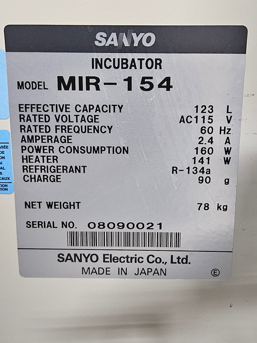 Sanyo Sanyo MIR-154 Incubator Research Lab reLink Medical