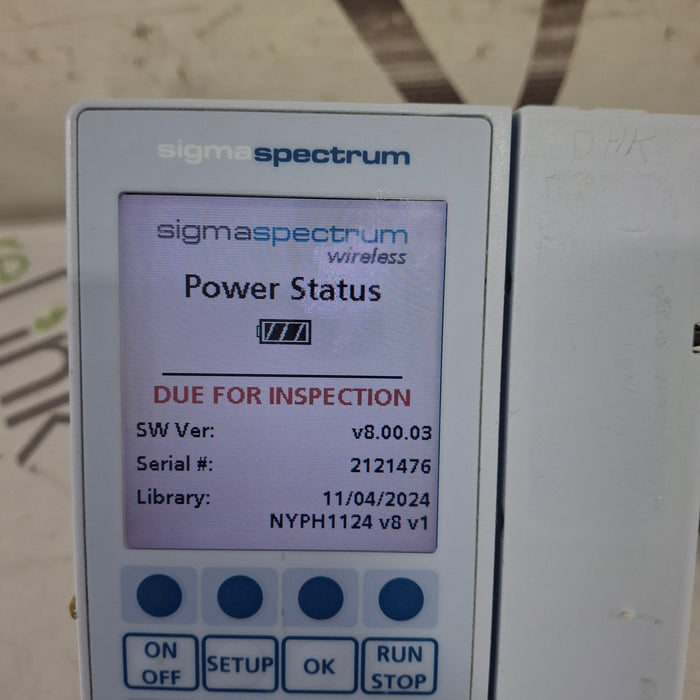 Baxter Sigma Spectrum 8.00.03 w/o Battery Infusion Pump