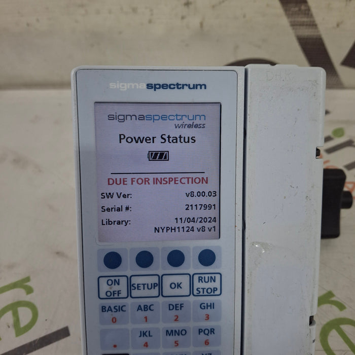 Baxter Sigma Spectrum 8.00.03 w/o Battery Infusion Pump
