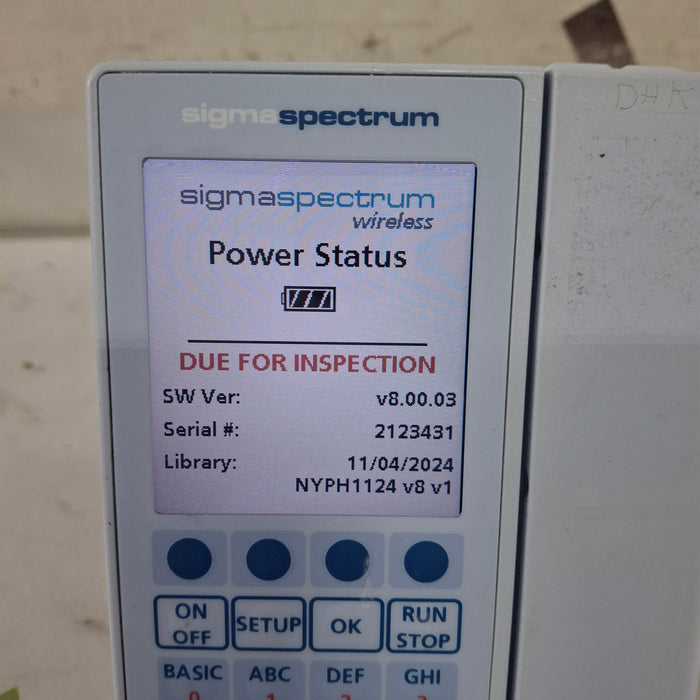 Baxter Sigma Spectrum 8.00.03 w/o Battery Infusion Pump