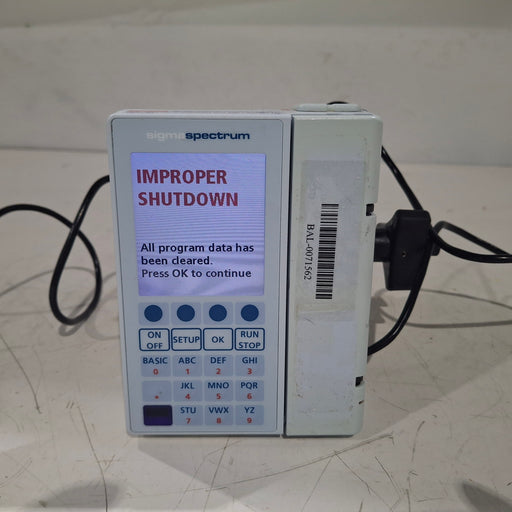 Baxter Baxter Sigma Spectrum 8.00.05 w/o Battery Infusion Pump Infusion Pump reLink Medical