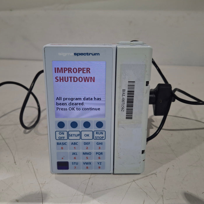 Baxter Baxter Sigma Spectrum 8.00.05 w/o Battery Infusion Pump Infusion Pump reLink Medical