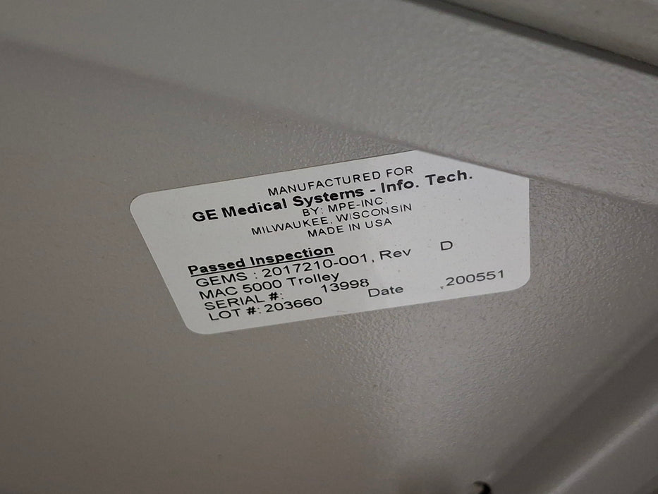 GE Healthcare GE Healthcare MAC 5000 ECG with CAM Module Cardiology reLink Medical