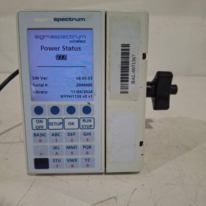 Baxter Baxter Sigma Spectrum 8.00.03 w/o Battery Infusion Pump Infusion Pump reLink Medical