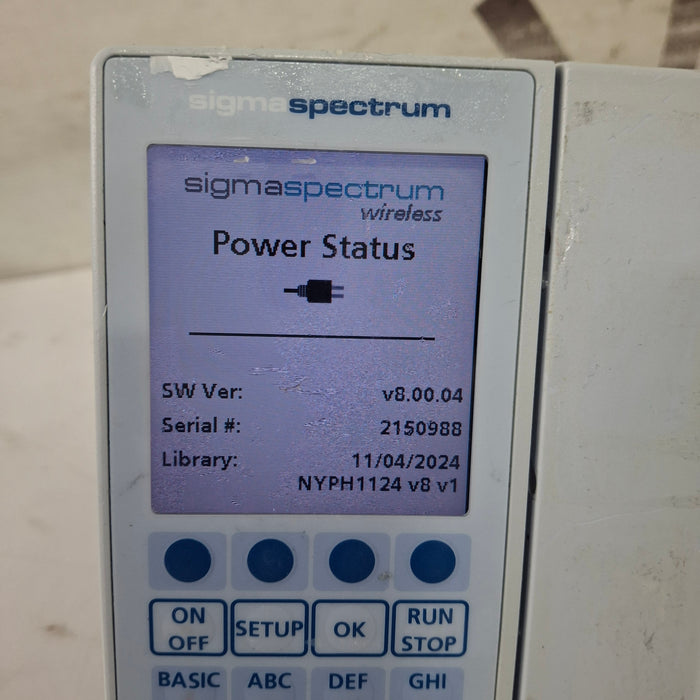 Baxter Sigma Spectrum 8.00.04 w/o Battery Infusion Pump