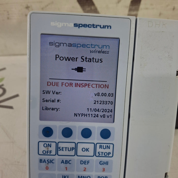 Baxter Sigma Spectrum 8.00.03 w/o Battery Infusion Pump